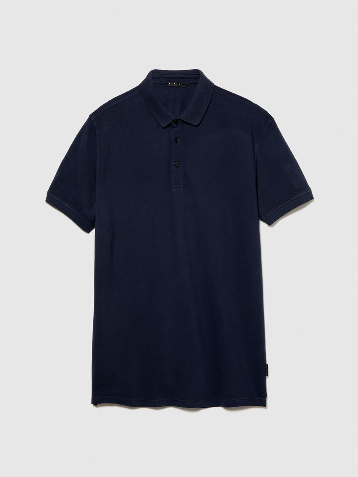 Slim fit polo - men's polos - Dark Blue | Sisley image number 6
